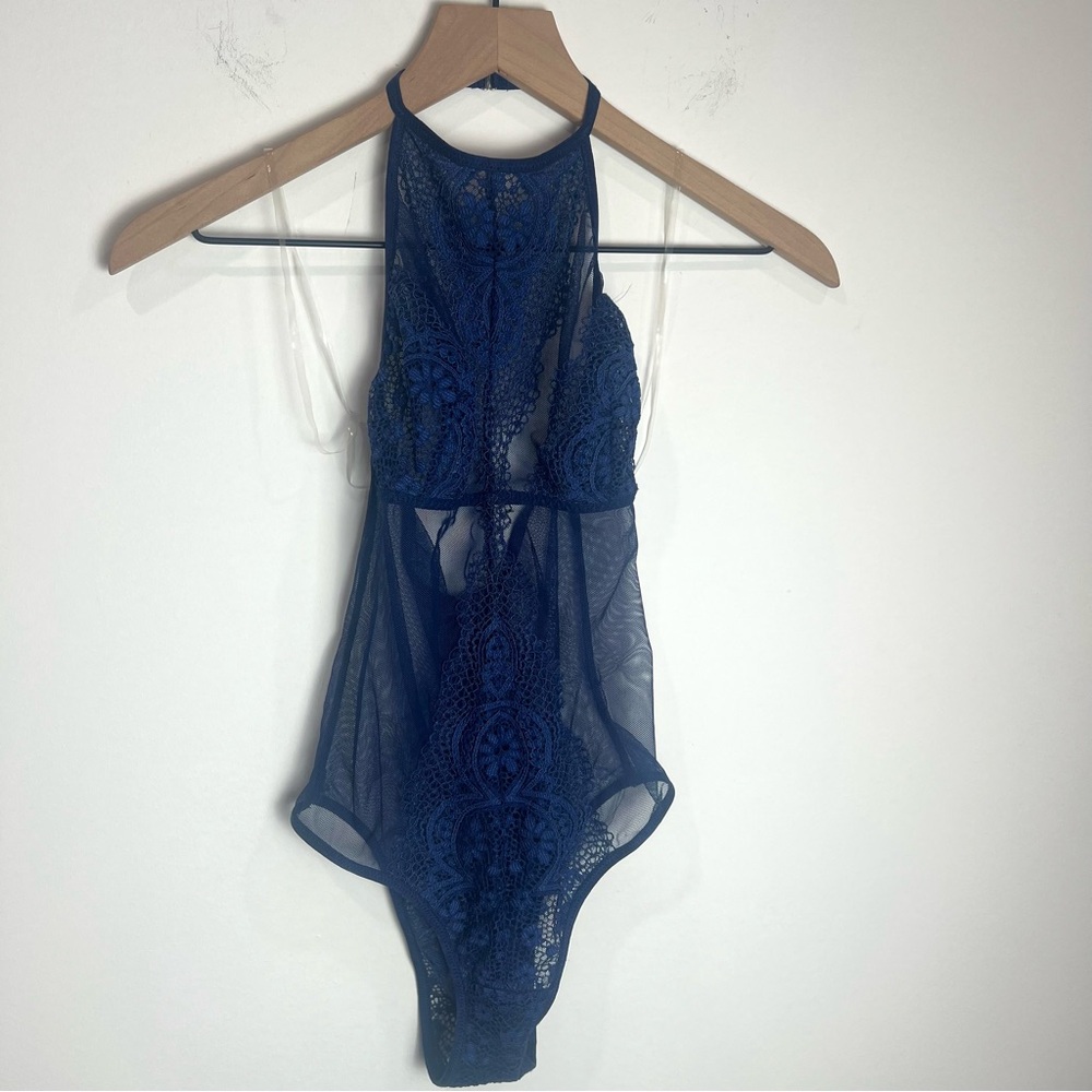NWT Victoria’s Secret Navy Lace Bodysuit Teddy